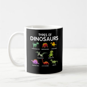Kids Types Of Dinosaurs Dino Identification Coffee Mug