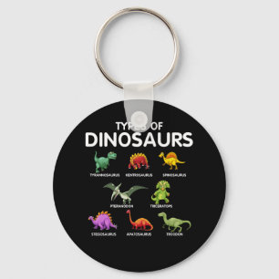 Kids Types Of Dinosaurs Dino Identification Key Ring