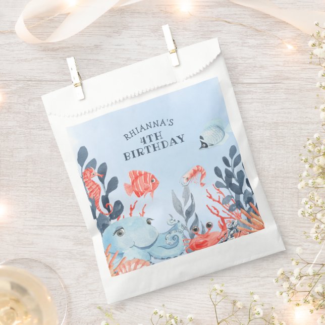 Kids Under The Sea Birthday Party Favour Bags (Clipped)