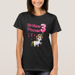 Kids Unicorn Birthday Dress For 3 Year Old Girl Pr T-Shirt