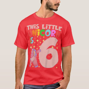 Kids Unicorn Birthday Shirt 6 Years Old Girl Dabbi