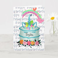 Kids Unicorn Cake Personalised