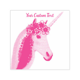 Kids Unicorn Custom Pink Self-Inking Stamp