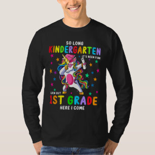 Kids Unicorn Dabbing So Long Kindergarten 1st Grad T-Shirt