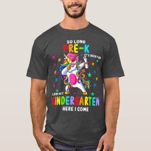 Kids Unicorn Dabbing So Long PreK Kindergarten Her T-Shirt
