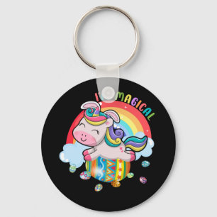 Kids Unicorn Easter Egg Rainbow Magical Key Ring