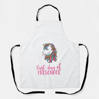 Kids Unicorn Last Day of Preschool Shirt for Girls Apron
