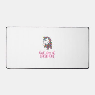 Kids Unicorn Last Day of Preschool Shirt for Girls Desk Mat