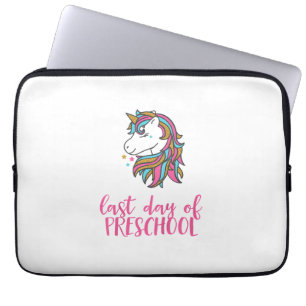 Kids Unicorn Last Day of Preschool Shirt for Girls Laptop Sleeve