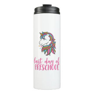 Kids Unicorn Last Day of Preschool Shirt for Girls Thermal Tumbler