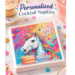 Kids Unicorn Party Napkins