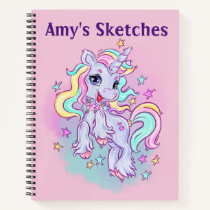 Kids Unicorn Sketch  Notebook