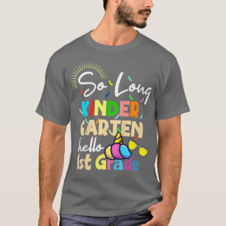 Kids Unicorn So Long Kindergarten Hello 1st Grade  T-Shirt