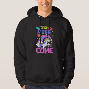 Kids Unicorn  Teacher Students Fifth Grade Back To Hoodie