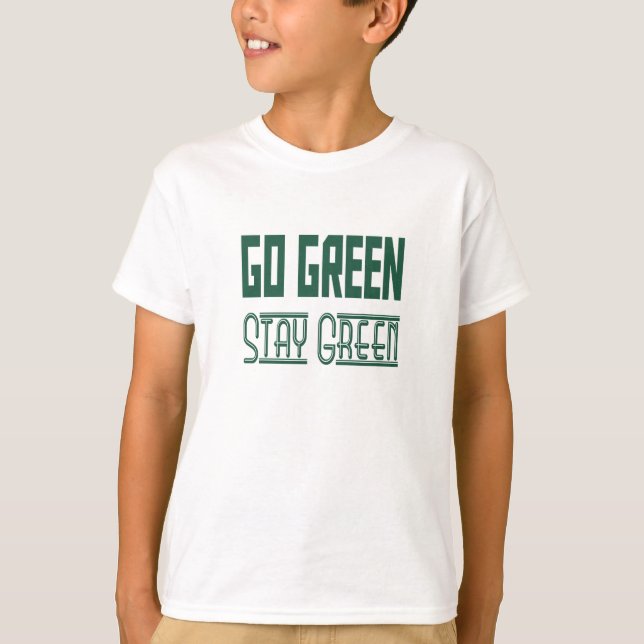 Kids Unisex Go Green LS Tee (Front)