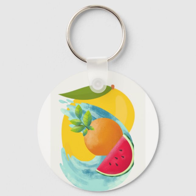Kids unisex white key ring (Front)