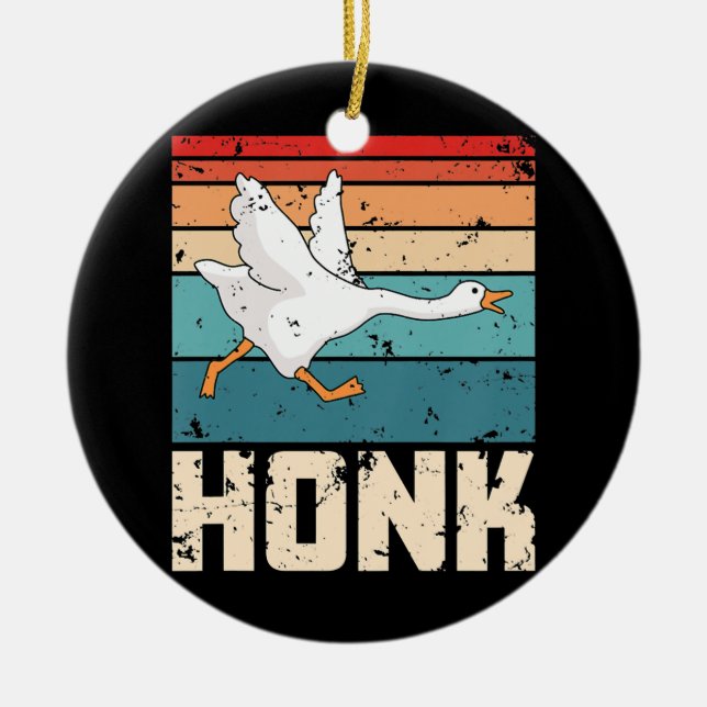 Kids Untitled Goose HONK Gamer  Ceramic Tree Decoration (Front)