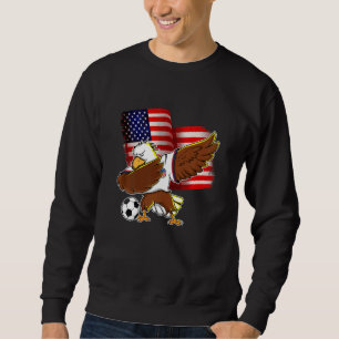 Kids Usa Soccer Kids Dabbing American Eagle Fans S Sweatshirt