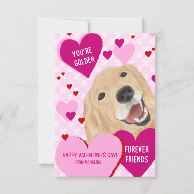 KIDS VALENTINE CARDS FOR SCHOOL CLASSROOM PUP LOVE (Front)