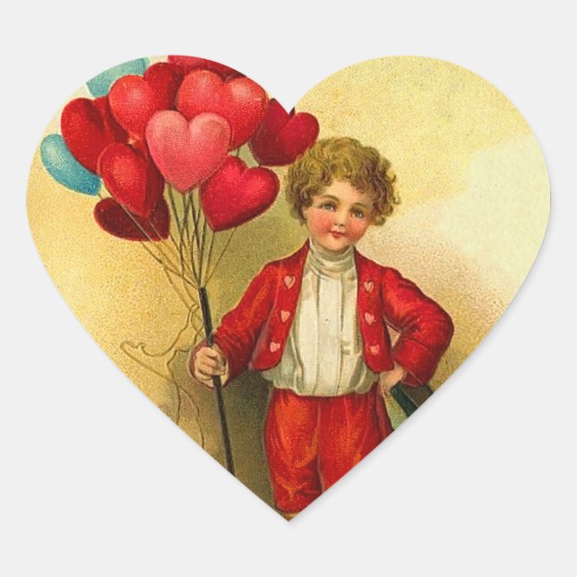 Kid's Valentine Heart Stickers (Front)