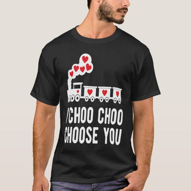 Kids Valentine's Day Choo Choo Train Hearts for Bo T-Shirt (Front)
