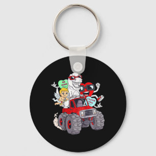 Kids Valentines Day Hearts T Rex Cupid Monster Tru Key Ring