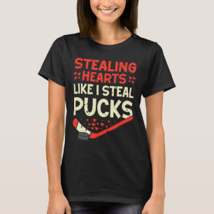 Kids Valentines Day Hockey For Boys Kids Hockey Pl T-Shirt