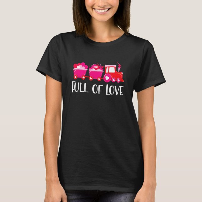 Kids Valentines Day Train Loads Of Love Choo Toddl T-Shirt (Front)