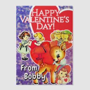 Kid's Valentine's Day Vellum Invitations