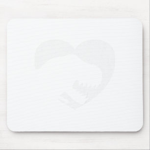 Kids Valentines T-rex Dinosaur Heart Silhouette Bo Mouse Mat