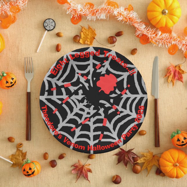 Kids Venom Halloween Paper Plate (Venom Halloween Party Paper Plate)