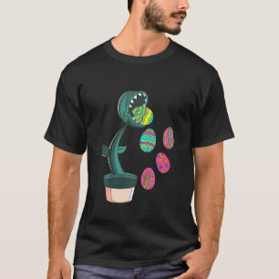 Kids Venus Fly Trap Eating Egg Easter Day Funny Bo T-Shirt