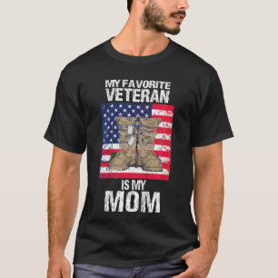 Kids Veteran Mum Proud Son Kids Veterans Day US Ve T-Shirt