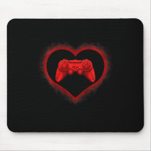 Kids Video-game Controller Heart Valentines Day Co Mouse Mat
