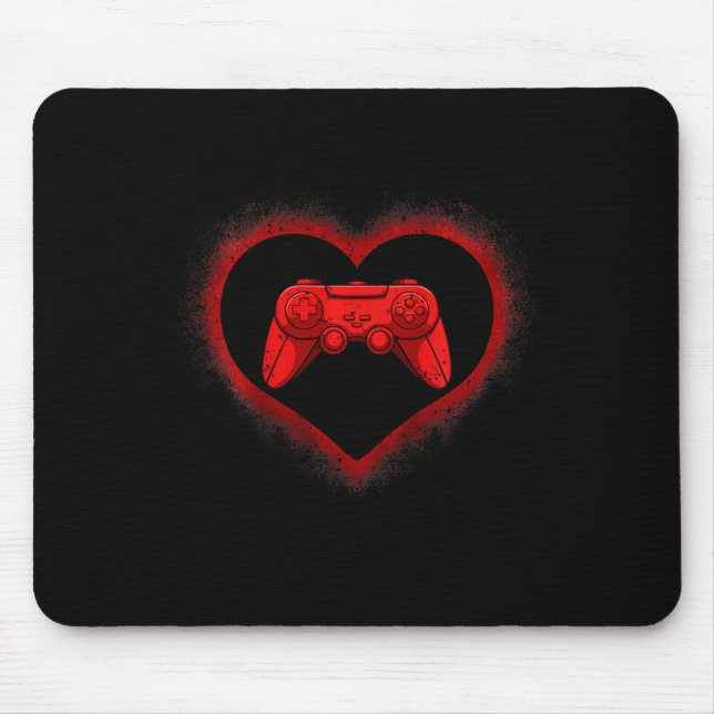 Kids Video-game Controller Heart Valentines Day Co Mouse Mat (Front)