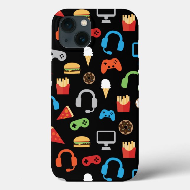 Kids Video Game Party Pattern Gamer Case-Mate iPhone Case (Back)