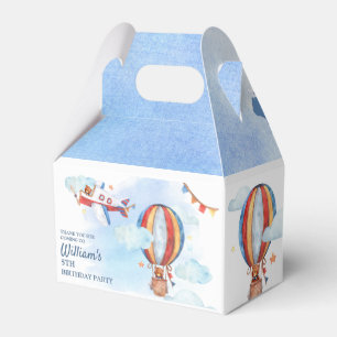 Kids Vintage Aviation Birthday Party Thank You Favour Box