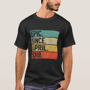 Kids Vintage Boys Girls 4Th Birthday Epic Since Ap T-Shirt