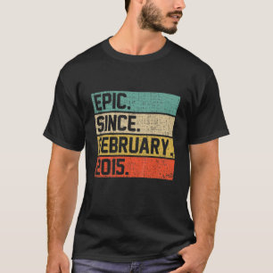 Kids Vintage Boys Girls 7Th Birthday Epic Since Fe T-Shirt