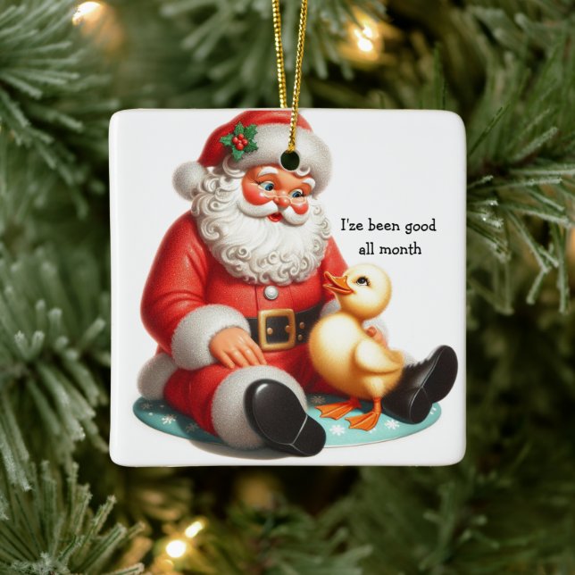 Kids Vintage Duck Tree Ornament (Tree)