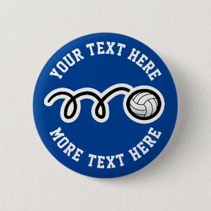 Kid's volleyball Birthday party favor custom name 6 Cm Round Badge