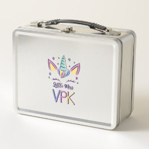 Kids VPK Girl First Day Little Miss VPK T-Shirt Metal Lunch Box