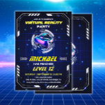 Kids VR Game Virtual Reality Birthday Party Invitation<br><div class="desc">Level up the fun at your kid's birthday bash! Our VR game-themed birthday party invitation invites young gamers to a power-packed celebration. Level-up their special day with epic adventures and joyful memories!" You can customise it with your own text.</div>