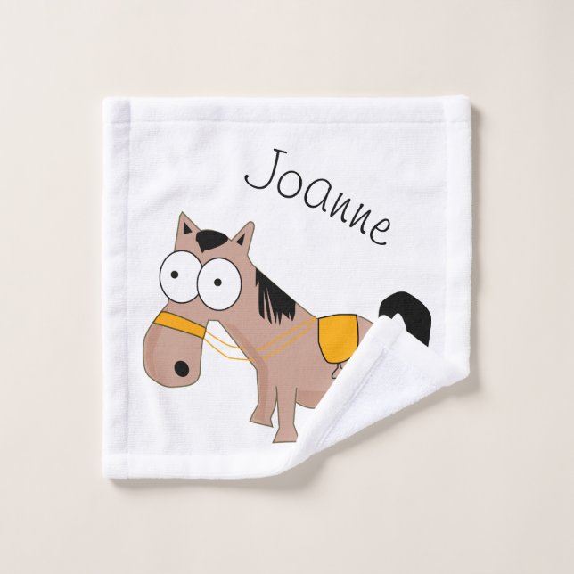 Kids wash cloth personalised cartoon pony (Wash Cloth)