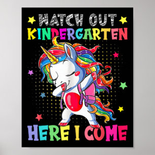Kids Watch Out Kindergarten Here I Come Back To Sc Poster
