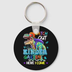 Kids Watch Out Kindergarten Here I Come Dinosaurs Key Ring