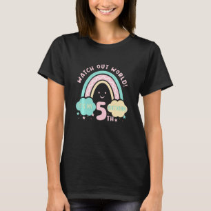 Kids Watch out World It's my 5th Birthday 5 Years T-Shirt