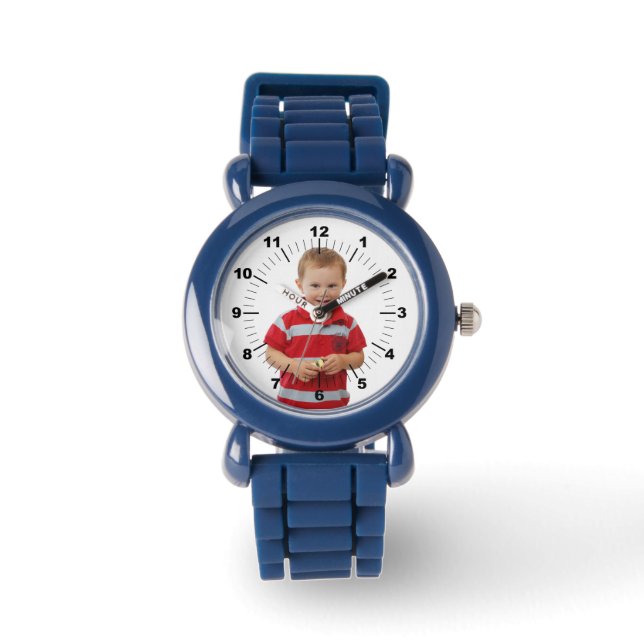 Kid's Watch - Personalised - Blue (Front)