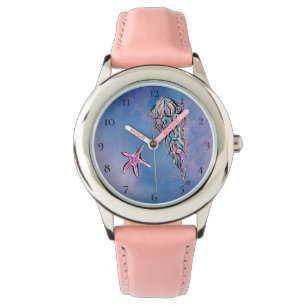 *~* Kids Watercolor Beach Sea Jelly Fish Star Fish Watch