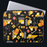 Kids Watercolor Construction Vehicles Pattern Laptop Sleeve<br><div class="desc">Kids Watercolor Construction Vehicles Pattern Laptop Sleeve.</div>